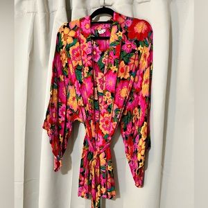 Billabong Floral Beach Cover Up Kimono